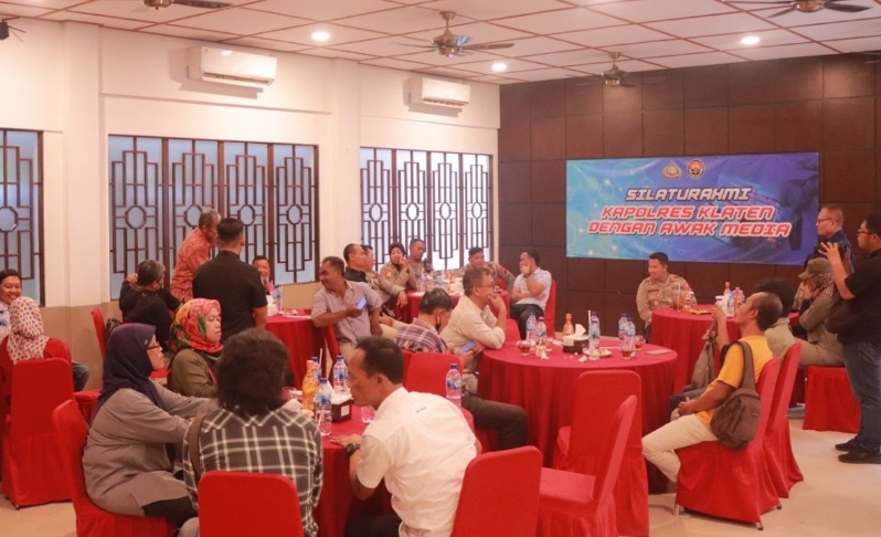 Kapolres Klaten Mengadakan Silaturahmi Bersama Awak Media Jalin Sinergitas Ciptakan Kondusifitas Kamtibmas