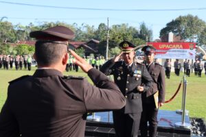 Sambut hari Pancasila Kapolres Lam-Bar Pimpin Upacara 2 IMG 20230601 WA0138