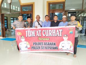 Personel Polsek Sei Kepayang "Jumat Curhat" di Mesjid Raya Pekan 2 IMG 20230630 WA0133