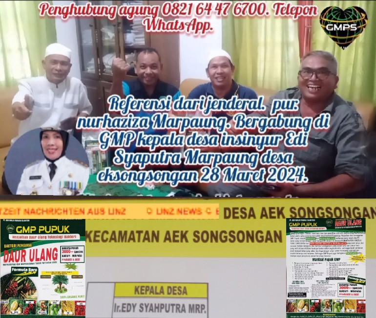 Referensi dari .Jenderal.(PUR).Bunda. Nurhaziza Marpaung SH,MH. Alhamdulillah Bergabung di GMP pupuk hayati kepala desa. IR .Edi Syaputra Marpaung 2 Screenshot 2024 0330 073947