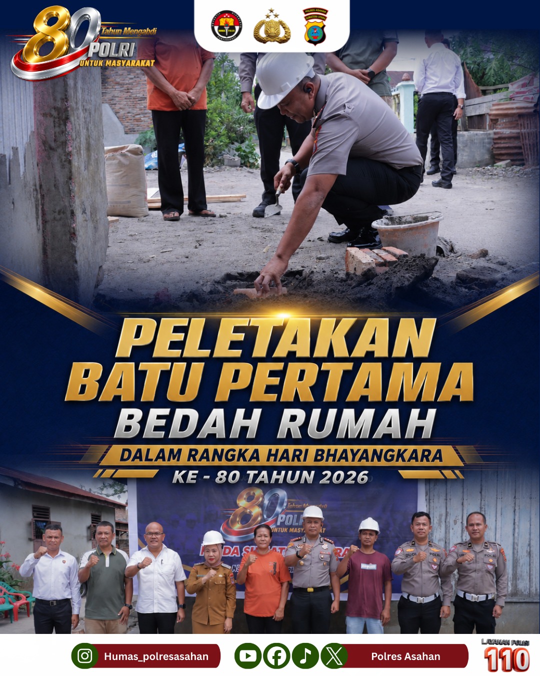 Sambut Hari Bhayangkara ke-80, Polres Asahan Bedah Rumah Anak Purnawirawan Polri 2 IMG 20260615 WA0065