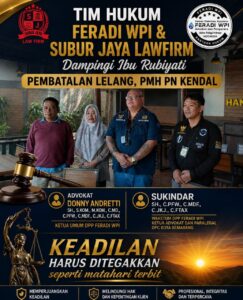 *Sukindar Waketum DPP Bersama Tim Hukum FERADI WPI dan Subur Jaya Law Firm Rampungkan Berkas Gugatan Pembatalan Lelang Ibu Rubiyati di PN Kendal* 2 IMG 20260819 WA03211