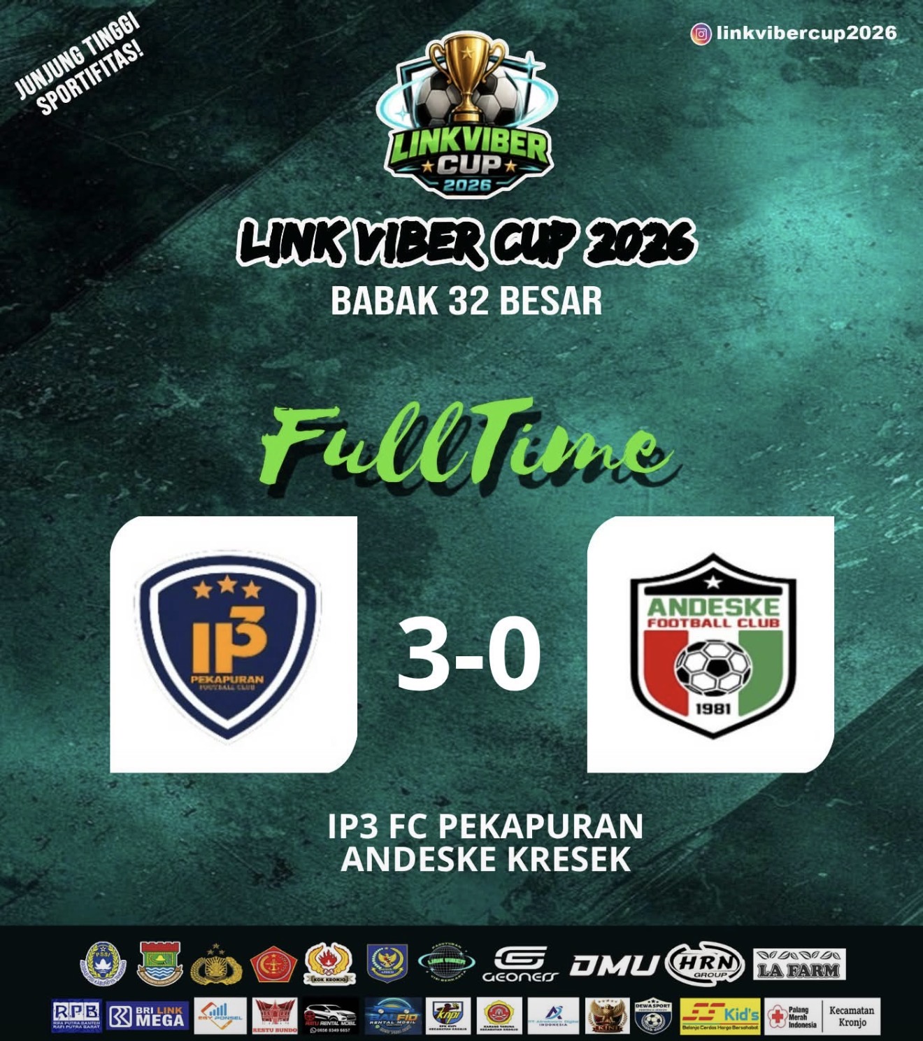 IP3 FC Pekapuran Lolos ke Babak Selanjutnya Usai Menang 3-0 atas Andeske Kresek 4 IMG 8660